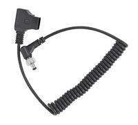 Jeanoko Cable de Alimentación de Enchufe D-Tap a Puerto DC, Cable con | Plástico Negro, Longitud de Resorte de 40-80 Cm, Conecta la Batería de Montaje en V Al Monitor de CC, para Monitores