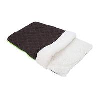Jeanoko Cama Cueva para Mascotas de Interior, Casa para Dormir de Felpa Cálida para Gatos para una Comodidad Tranquila, Antideslizante Marrón Oscuro 20.5x15.7in - 1 Unidad