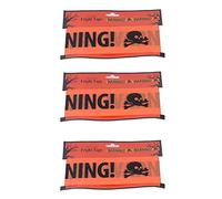 Jeanoko Cinta de Precaución de Halloween de Color Naranja Brillante, Longitud Ajustable, 6 M Cada uno, Paquete de 3 para Juegos de Fiesta