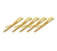 Jeanoko Clamp/Holder para Billetes con Resorte de Acero Antioxidante de 75 Mm para Billetera de Cuero, Soporte para Efectivo Duradero para Hombres, Juego de Clips para Billetera de 5 Piezas (Oro)