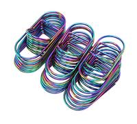 Jeanoko Clips de Metal Coloridos para Bolígrafos, 24 Unidades, Práctico Soporte Inoxidable para Cuadernos, Oficina y Escuela