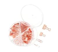 Jeanoko "Clips de Papel Duraderos Multifuncionales, Juego de Chinchetas para Organización de Documentos Escolares de Oficina, Colores Macarrón, 20 X Clips para Carpetas, 25 X de Papel, 20