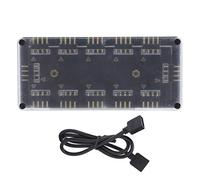 Jeanoko Controlador HUB RGB de 12 V, 10 puertos de 4 pines para PC, concentrador de ventilador PWM con 10 canales para Aura Sync, hub de expansión RGB para placa base de computadora
