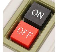 Jeanoko Interruptor de Botón de Encendido/apagado 3P con Bloqueo Automático + Material Duradero + Control de Motor para Circuito Eléctrico + para Uso Industrial