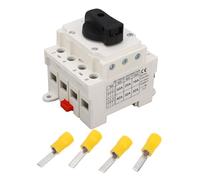 Jeanoko Interruptor de Desconexión Solar, Controlador de Interruptor de Aislamiento Fotovoltaico 4P DC 1000V 32A para Exteriores con Retardante de Llama, Ranura de Riel de 35 Mm para