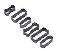 Jeanoko Juego de Troqueles de Corte de 6 Uds, Herramienta de Corte Hueco para Manualidades de Cuero, Forma de Hueso Ovalada Rectangular para Carteras de Cuero, Cinturones, Cartón DIY