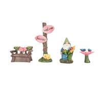 Jeanoko Kit de Jardín de Hadas, Accesorios con Textura Detallada, Hechos de Resina Sintética Duradera para Decoración de Minijardín, Adecuado para Todas Las Edades