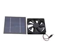 Jeanoko Kit de Ventilador de Panel Solar Portátil, Mini Ventilador de Escape Impermeable IP65 de 20 W para Casas de Mascotas y Gallineros