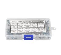 Jeanoko Kit Surtido de Condensadores Electrolíticos, 100 Piezas, 10 Valores, Componentes de Circuito de Audio de para Entusiastas de la Electrónica