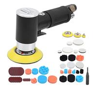 Jeanoko Lijadora De Aire Neumática Excéntrica, Pulidora De Detalles De Coche para Entusiastas del Bricolaje con 48 Uds. De Accesorios (válvula japonesa)