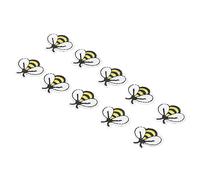 Jeanoko Little Bee Patch Juego de 10 Lindos Parches Termoadhesivos para Proyectos de Costura y Reparación de Bricolaje Hechos de Algodón 2,7 X 3,1 Cm