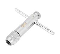 Jeanoko Llave de Grifo con en T de Trinquete, Soporte de de Barra en T Ajustable con Operación Inversa hacia Adelante para Juego de Troqueles de Grifo M3 M8 y M5 M12 (M5-M12)