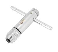 Jeanoko Llave de Grifo con en T de Trinquete, Soporte de de Barra en T Ajustable con Operación Inversa hacia Adelante para Juego de Troqueles de Grifo M3 M8 y M5 M12 (en profundidad)