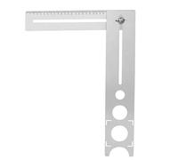 Jeanoko Localizador de Agujeros para Azulejos, Herramienta de Perforación Universal Portátil de Acero Inoxidable para Carpintería, Bricolaje con Regla de Medición Precisa, para Trabajadores de Obras