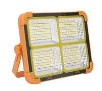 Jeanoko Luz de Trabajo Solar de 100 W, Gran área Brillante, Ajustable IP66 para Estanque de Garaje de Emergencia, Material de Vidrio Templado ABS