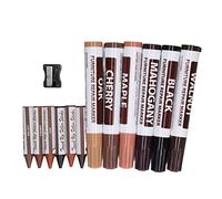 Jeanoko Marcadores para Muebles, Resistentes Al Agua, de Secado Rápido, Resistentes a Fregar, 6 uds., Marcadores de Madera para Reparación, Sacapuntas de 6 Crayones para Retoque de Muebles