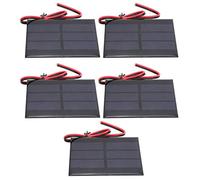 Jeanoko Mini Panel Solar de Polisilicio 60X80X3Mm DC 0,65W 1,5V 5 Uds para Luces Solares de Césped