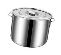 Jeanoko Olla de Sopa de Gran Capacidad de Acero Inoxidable, Olla Versátil con Tapa para Restaurante Casero, 12,35 Oz