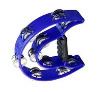Jeanoko Pandereta de Mano, Instrumento de Percusión de Gran Tamaño para Niños, Educación Musical, Plástico Ligero, 20cm de Altura (Azul Profundo)