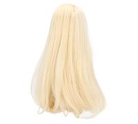 Jeanoko Peluca de Pelo Largo Falso para Muñeca de Juguete de Bricolaje, Malla para Muñeca BJD 1/3, Cuero Cabelludo Artificial con Flequillo Romo, Pelo Largo para Modelado de Muñecas de Simulación,