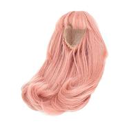 Jeanoko Peluca de Pelo Largo Falso para Muñeca de Juguete de Bricolaje, Malla para Muñeca BJD 1/3, Cuero Cabelludo Artificial con Flequillo Romo, Pelo Largo para Modelado de Muñecas de Simulación,