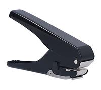 Jeanoko Perforadora de un Orificio con que Ahorra Trabajo, Perforadora de Papel de Metal Duradera para Tarjetas de Visita, Plástico, Suministros de Oficina