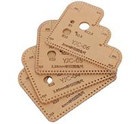 Jeanoko Plantilla Acrílica de Esquina Circular, Regla Duradera para Manualidades de Cuero para Cortar, Adecuada para Dibujo de Punzón y Marcado con Bolígrafo, Paquete de 4 para Entusiastas de la