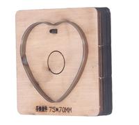 Jeanoko Plantilla de Corte de Cuero de Acero de Aleación con Forma de Corazón, Plantilla de Borde Limpio para Manualidades y Fabricación de Joyas, 3,7 X 3,9 X 0,9 Pulgadas