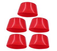 Jeanoko Protector de Rosca de PVC Retardante de Llama con Tapa de Extremo de Tornillo para Juntas de Tuberías Hidráulicas, 60 Mm de Diámetro, Rojo, Paquete de 5 Unidades