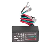 Jeanoko Relé de Flash DOP-3X, relé Intermitente de Señal de Giro LED Compacto para Automóvil/motocicleta, Soluciona Problema de Súper Parpadeo, 12 V 20 A