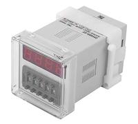 Jeanoko Relé Temporizador 2Z 220V de 8 Pines, Control de Retardo de Pantalla Digital con LED de Alto Brillo y Botón Elástico, para Automatización Industrial y Equipos Mecánicos