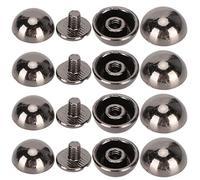 Jeanoko Remaches de Seta de Cabeza Redonda, Color Pistola, Paquete de 30 para Ropa, Zapatos, Bolsos, Accesorios para Mascotas Punk