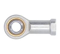 Jeanoko Rodamiento de Extremo de Varilla SI12T/K Rodamiento de Junta de Acero Al Carbono de Alta Resistencia para Cilindros Hidráulicos y Maquinaria de Ingeniería, 16 Mm (Hilo derecho (hilo positivo))