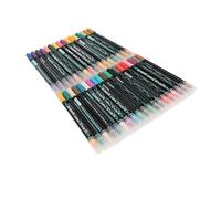 Jeanoko Rotuladores de Pintura Acrílica Impermeables de Doble Punta para Manualidades Suaves para Niños y Adultos, Paquete de 12 (36 colores)