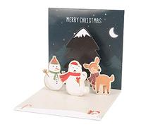 Jeanoko Tarjeta de Felicitación Tarjeta de Navidad 3D con Interior Suave para Escribir para Deseos Navideños, Perfecta para Decoración de Oficina o Sala de Estar (D)