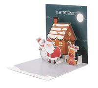 Jeanoko Tarjeta de Felicitación Tarjeta de Navidad 3D con Interior Suave para Escribir para Deseos Navideños, Perfecta para Decoración de Oficina o Sala de Estar (Es estilo)