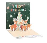 Jeanoko Tarjeta de Felicitación Tarjeta de Navidad 3D con Interior Suave para Escribir para Deseos Navideños, Perfecta para Decoración de Oficina o Sala de Estar (Estilo F)