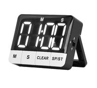 Jeanoko Temporizador Digital LED con Función de Memoria para Gestión del Tiempo, Modos de Volumen Alto/Bajo, para Cocina/Aula, Material ABS