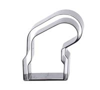 Jeanoko Troquel de Corte de Cuero con Forma Precisa de Calcetín Navideño, Corte Limpio para Manualidades, Construcción de Acero de Aleación para Ambiente Navideño, Forma de Calcetín de 2,36" y 1,97"