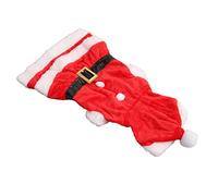 Jeanoko Vestido Navideño para Mascotas, Disfraz de Papá Noel de Forro de Suave y Grueso para Vacaciones Navideñas, Lindo Atuendo para Perros, Opciones de Tamaño (XS)