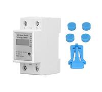 Jeanoko Wifi Smart Power Meder Switch Medidor de Energía Inteligente con Control Móvil Control de Voz Monitor Remoto 5-60A 90-250V Instalación de Rail DIN