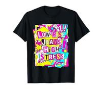 Jeans de Talle bajo Alto estrés Y2K Pop Punk Tabloid Camiseta