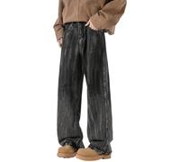 Jeans Hombre Pantalones Hombre Vaqueros Rotos Pantalon Moto Pantalón Vaquero Regular Fit Vestir Ropa Trabajo Casual Calcas Homem De Golf Versatile Negro Cargo Pants 3Xl Pinzas Termicos Algodon