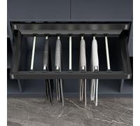 Jeans retráctiles de ancho ajustable para armario, estante de secado sobre lavadora, aleación de aluminio, se adapta a tamaños L: 85-120 cm, solución de almacenamiento que ahorra espacio