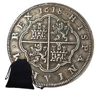 Jearls Monedas antiguas del mundo de níquel del caballero antiguo 1618 - Monedas divertidas de España - Moneda conmemorativa de favor de la moneda romana para papá/amigos Regalo favorito