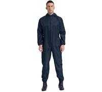 JEATHA Mono De Trabajo De Una Pieza para Hombre Mono De Aislamiento Desechable Ropa De Trabajo De Pintura En Aerosol Disfraz para Laboratorio Azul Marino L