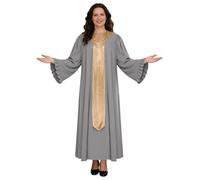 JEATHA Ropas Coro Iglesia Mujer Saco Sacerdotal Ropa De Ministro O Pastor Ropa De Clero para El Púlpito Coro Gris S