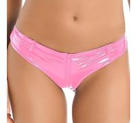JEATHA Sexy Tanga de Charol Criss Cross Bragas Mujeres Floral Encaje Ropa Interior Mujer Lencería Vendaje Escritos Rosa C M
