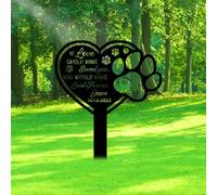JeathFea Lápidas Personalizadas para Mascotas en Metal Exterior - Placas Conmemorativas para Perros y Regalo de Duelo por Pérdida