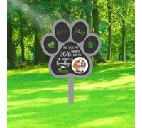 JeathFea Lápidas Personalizadas para Mascotas en Metal Exterior - Placas Conmemorativas para Perros y Regalo de Duelo por Pérdida